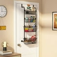 thumbnail image 5 of Sensch 4-Tier Over the Door Pantry Rack Baskets Organizer, Black, 5 of 6