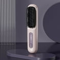 thumbnail image 4 of Fiudx Plancha de Pelo, Cepillo Cerámico de Calentamiento Rápido, Peine de Doble Capa Seguro, Control de Temperatura Ajustable, Peinados Elegantes y Brillantes, Ideal para Viajes, Todo Tipo de Cabello, 4 of 7