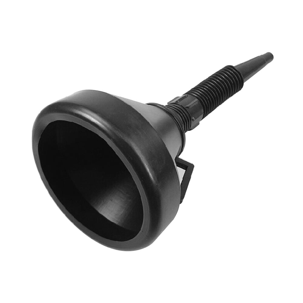 2 In 1 Black Plastic Flexi Funnel Can Spout For Oil Water Fuel Petrol Diesel 