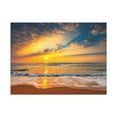 thumbnail image 2 of Beach Sunrise Over Tropical Sea Ocean Canvas Wall Art for Home Decor Ready-to-Hang, 2 of 18