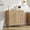 Oak + Bathroom + Art Deco,Farmhouse,Mid-Century Modern,Minimalist,mix match + Particle Board+MDF, variant on Medieval-style modern double-drawer bedside table with solid wood legs, bedroom bedside table, bedroom side table, 15.75 x 15.75 x 22.64 inches, walnut color, 2-pack
