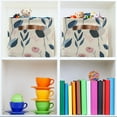 thumbnail image 6 of 2 Pack Storage Bins with Handle Fabric Organizer Basket Foldable Box Abstract Pastel Floral Flower 14.2x10.2x8.3, 6 of 8