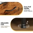 thumbnail image 3 of 3-Drawer Storage Dresser with Removable Fabric Bins, Stylish Wood Grain Print Organizer for Bedroom Closet Living Room Entryway, Space-Saving Easy Assembly, 3 of 7