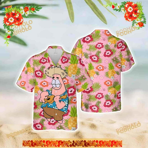 Patrick Star Hawaiian Aloha Shirt, Patrick Star Lovers Funny Hawaiian Shirt