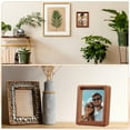 thumbnail image 7 of 3 x 4inch Natural Wood Photo Frames, 2pcs Mini Wood Finish Picture Frame Wood Tabletop Frame with Mat for Desktop Display Wall Mounting, Walnut color, 7 of 7