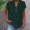 Green, variant on Ussuma Linen Solid Color with Button V-Neck Short Sleeve Summer Tops Summer Fashion Dark-Colored Top for Women Dressy Casual Elegant and Intellectual Dressy Casual Club, Date Night & Vacation XXXXXL