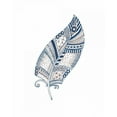 thumbnail image 2 of Allen, Kimberly 26x32 White Modern Wood Framed Museum Art Print Titled - Indigo Henna Feather 1, 2 of 4