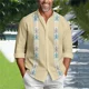 thumbnail image 1 of Camisa de solapa con estampado 3D de color sólido para hombre, nuevos diseños de diseñadores creativos de moda, ropa cómoda y de alta calidad, 1 of 6
