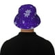 thumbnail image 5 of Balery Dark Purple Snowflakes Sombreros para el sol para hombre y mujer, sombrero de pescador con UPF 50+, 5 of 6