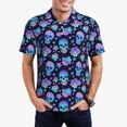 thumbnail image 1 of Fotbe Skull flower funny Camiseta Polo de Golf para Hombre con Estampado – Camisa Deportiva Transpirable con Cuello Abotonado-Medium, 1 of 6