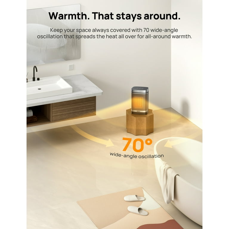 Dreo 2023 Space Heater, Portable 1500W, 40-95°F Thermostat, 70