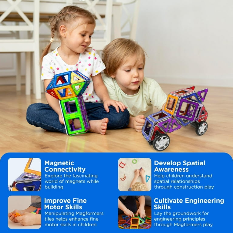 Magformers XL Cruiser Set Multicolor Magnetic Tiles 32 Pieces