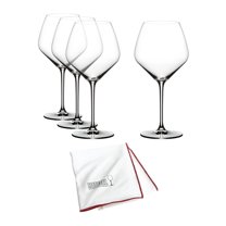 Riedel Extreme Pinot Noir Glasses Value Gift Pack (Buy 3 Get 4) w/ Large Microfiber Polishing Cloth