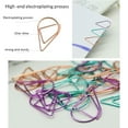 thumbnail image 3 of Baohd 30 Pieces Paper Clip Cute Water Drop Shape Simple Style Solid Color Office School Note Book Photo Clamp Bookmark Silver, 3 of 6