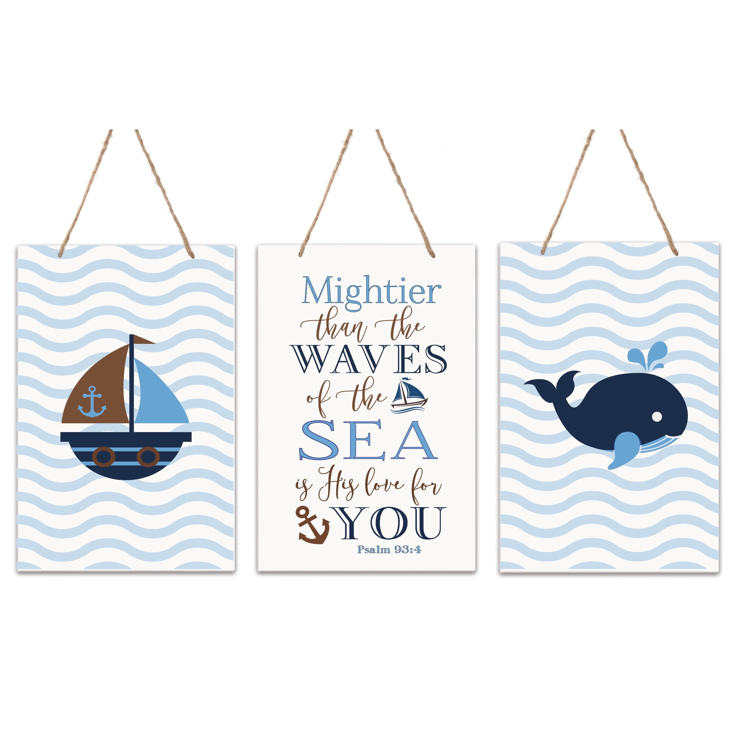 Childrens Wall Decor Set For Boys Bedroom Blue