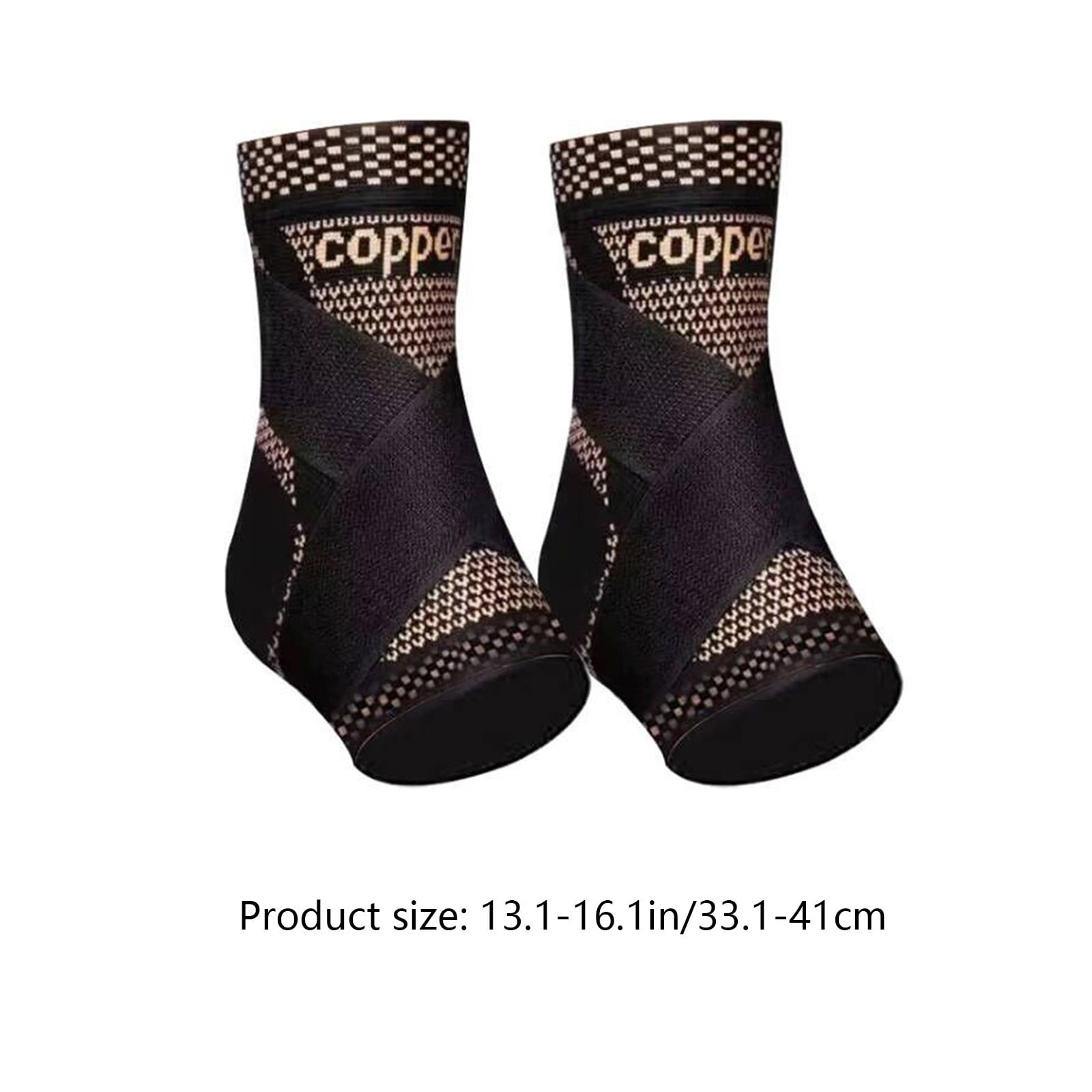 Yunuuuoa 3 Packs Breathable Copper Ankle Support Sleeve, Compression Brace for Running & Gym, Injury Recovery, Stabilizing Sports Brace for Men and Women, Adjustable Strap Support