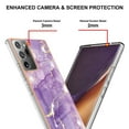 thumbnail image 4 of Allytech Galaxy Note 20 Ultra Case, Pretty Marble Heavy Duty Shockproof Hybrid Hard PC Soft TPU Bumper Three Layer Drop Protection Anti-Fall Cover Case for Samsung Galaxy Note 20 Ultra- Purple, 4 of 5