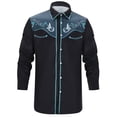 thumbnail image 2 of Baby Tees Boys Cowboy Print Long Sleeve Button Down Casual Top Girls' Tops Black4 4-5 Years, 2 of 3