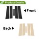 thumbnail image 4 of Recorte de ventana del pilar de la puerta Unique Bargains para Chevy Aveo 2007-2011 Negro Frontal Izquierdo Derecho Sticker Antirrayaduras Cubierta Exterior del Pilar de la Puerta 6 Pcs, 4 of 7