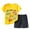 Yellow, variant on Hienoo Toddler Boys Casual Outfits Excavator Print Short Sleeve T-Shirt Shorts Summer Clothes Set, Sizes 3-4T