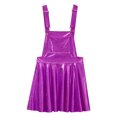 thumbnail image 4 of RUNQHUI Robe Évasée pour Filles Fête d'Anniversaire Robe à Bretelles Jupe Plissée Vêtements de Carnaval Violet 6, 4 of 6