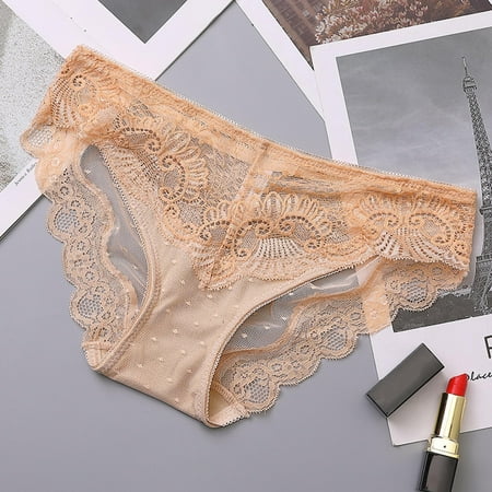 

CFXNMZGR Panties For Women Lace Hollowsee-Through Breathable Fashion Panties Briefs Lingerie Underwear