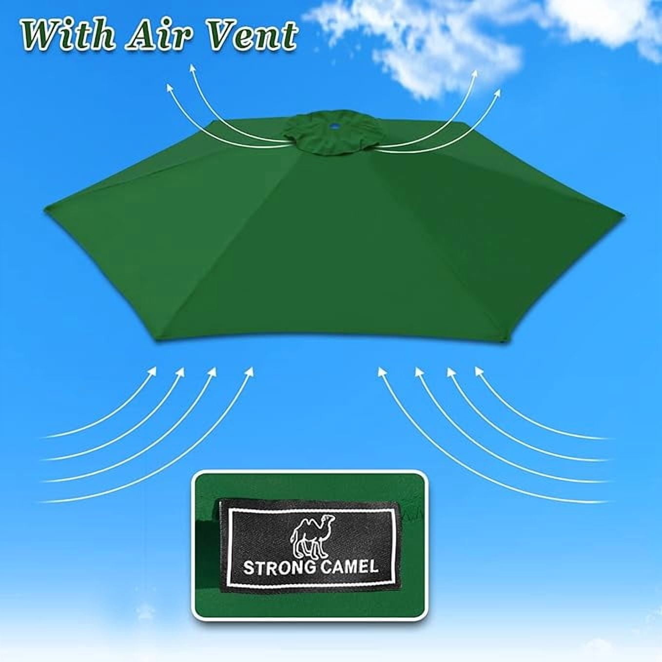 SOLAXO 9ft 6ribs Umbrella Canopy Cover Replacement Top Canopy for Patio Umbrella
