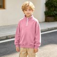 thumbnail image 7 of MexChoioe Boys and Girls Half Zip Sweatshirt Quarter Zip Mockneck Pullover Solid Long Sleeve Sweatshirts for Big Kids, 7 of 7