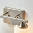thumbnail image 3 of KAWOTI 2-Light Dimmable Bathroom Vanity Light with Frosted White Glass Brushed Nickel, 3 of 6