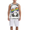 thumbnail image 6 of Rocae Panda with Sun glasses for Men's Basketball Jersey Lightweight and Breathable Athletic Tank Top,Quick-Drying Sports Jersey 4X-Large, 6 of 9