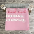 thumbnail image 3 of Ambesonne Pink Quilted Bedspread Set 3 Pcs, Abstract Petals Dots, King Size, Hot Pink and Pale Pink, 3 of 3