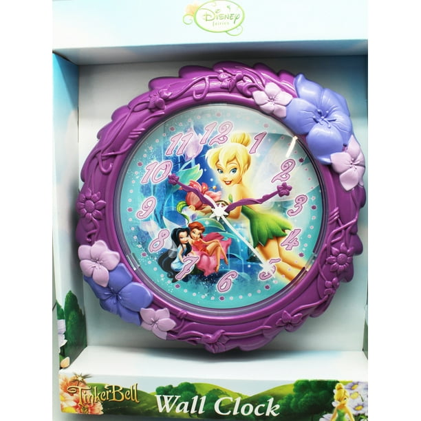Disney Fairies Tinker Bell and Friends Violet Floral Kids Wall Clock
