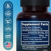 MyoActivo 5-in-1 Magnesium Complex – Calm, Muscle, Nerve & Bone Support – 60 Capsules with Glycinate