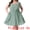 Light Green, variant on DARING DIVA Plus Size Square Neck Ruffle Short Sleeve Midi Dress 3X Black