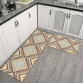 thumbnail image 2 of Boho Kitchen Rugs Sets of 2,Moroccan Trellis Vintage Washable Anti Fatigue Kitchen Runner Mats for Floor, Non Slip Comfort Standing Holiday Decor Mat for Sink, Laundry, Office 17"x 47"+17"x 30", 2 of 5