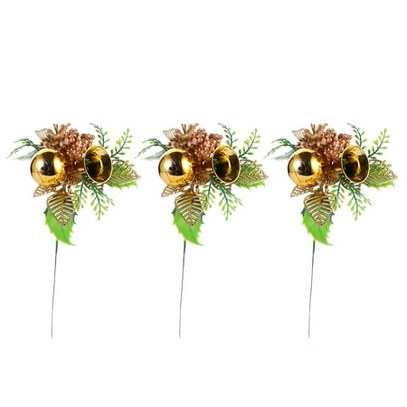 

NUOLUX 3Pcs Simulation Plants Berry Garland Decor Artificial Plstic Pine Cone Decor