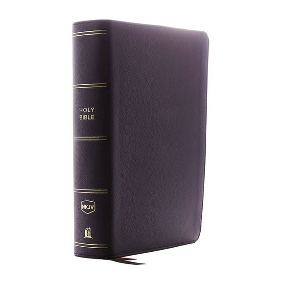 NKJV, Single-Column Reference Bible, Genuine Leather, Black, Red Letter Edition, Comfort Print (Other)