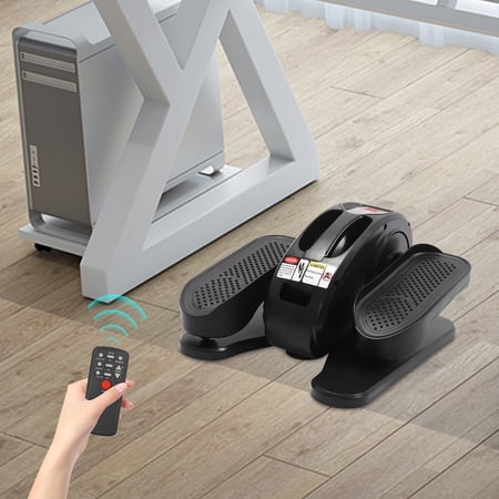 Under Desk Elliptical Machine, Electric Ellipse Leg Exerciser with Remote Control, Seated Pedal Exerciser for Home