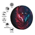 thumbnail image 4 of Sikiie Cool Wolf Head PVC Leather Spare Tire Wheel Cover Spare Tire Cover, for Car Truck SUV Camper Trailer Universal Fit(14-17in)-17 inch, 4 of 6
