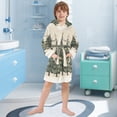 thumbnail image 5 of FORMRS Niños Bathrobe Unisex Hooded Robe Soft Plush Pajamas Sleepwear, Size 2-3T, Christmas Stars, 5 of 7