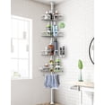thumbnail image 1 of Barra de tensión Shower Corner Caddy Clothink de 4 niveles, plateada, 1 of 9