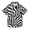 Zebra Stripe, variant on Small Short Sleeve Button Down Shirts Zebra Stripe Casual Shirt 3-10 Years