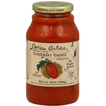 Cucina Antica Garlic Marinara - Cucina Antica Tomato Basil Cooking Sauce, 25 oz (Pack of 6)