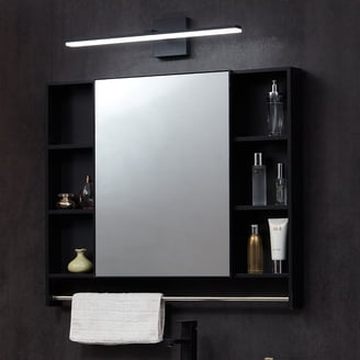 IZORRO 5-Light Black Bathroom Vanity Light - 41 Inch, Dimmable, 360° Rotatable, Cool White 6000K, Over Mirror 2 thumbnail image