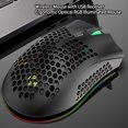 thumbnail image 3 of Ratón inalámbrico con enchufe receptor USB RGB óptico ergonómico iluminado, 3 of 8