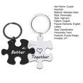 thumbnail image 3 of Kkkded Couple Keychain 2-Pcs Couple Keychain & Necklace, Together Better Puzzle. DIY Key Ring & Pendant., 3 of 7