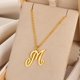 thumbnail image 1 of Collares con colgante de letra inicial de A-Z para mujer, joyería de acero inoxidable, regalos Bff, artículos baratos con envío gratis, 1 of 4