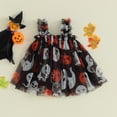 thumbnail image 2 of Douhoow Kid Girl Halloween Pumpkin Tulle Dress Baby Sleeveless Square Neck Tutu Dresses 0-4 Years, 2 of 8