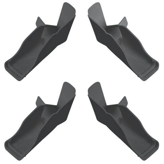 Leisure Coachworks 4 Pack Black RV Rain Gutter Spout Extensions 3 1/2 inch