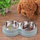 thumbnail image 2 of Cuenco doble para perros alimentador de agua y comida para cachorros Ehuebsd  de acero inoxidable para viajes platos de alimentación para perros pequeños y medianos, 2 of 7